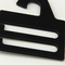 Черный логотип вешалок связи дисплея крюка PS пластиковый 6.1X7.4CM подгонянный принимает