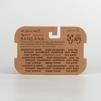 Вешалки картона Eco дружелюбные бумажные 3mm Kraft закрепляют для шарфа Bandana любимцев