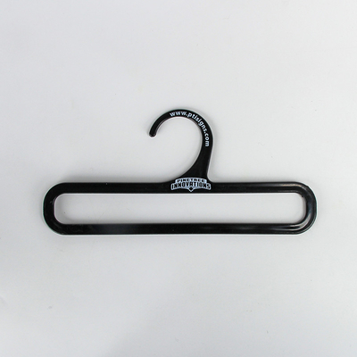 вешалок шарфа 85x180mm материал PP логотипа черных пластиковых изготовленный на заказ